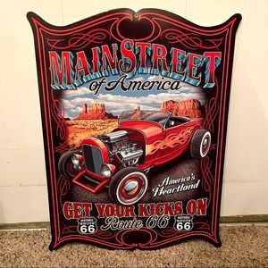 NEW Heavy Duty Steel Route 66 Main Street Of America Metal Sign